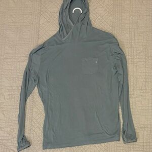 Men's Bamboo Lightweight Hoodie, Large, slate color